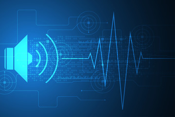 Vector abstract background technology sound concept.