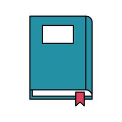 closed book with blank label icon image