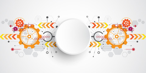 Fototapeta premium Vector abstract technology concept.