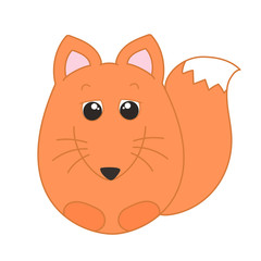 Egg shaped cute little fox