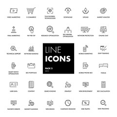 1232011 Line icons set.  Seo