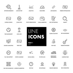Line icons set.