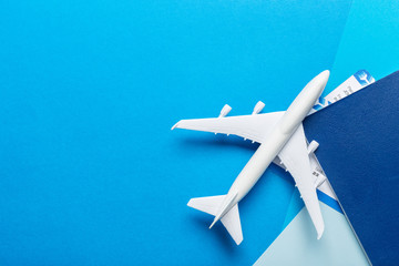 White blank model of passenger plane