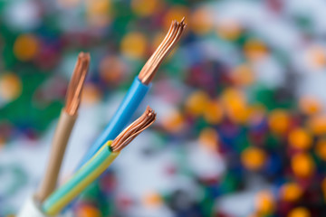Obraz premium Colorful Plastic Polymer Granules for cable