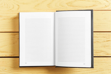 Books on the old Wooden table