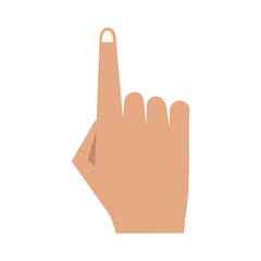 hand with index finger up icon image