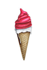 Ice-cream, hand drawn with markers