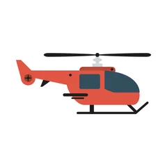 Foto op Plexiglas helicopter sideview icon image © Jemastock