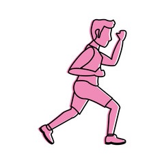 man avatar running icon image