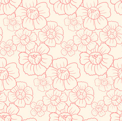 Pink Peony Flowers Pattern