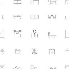 Seamless pattern of furniture. Vector illustration