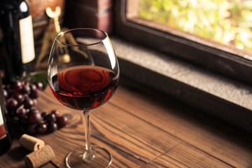 Tasting delicious wines in the cellar