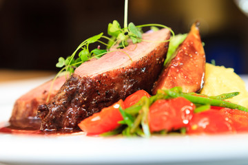 Glazed duck fillet