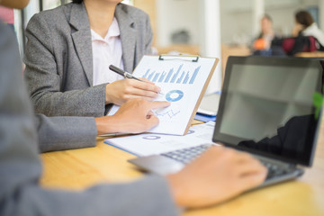 business people discussing together in meeting room