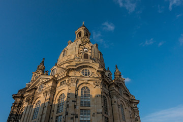 Dresden Frauenkirche in city Dresden against sky