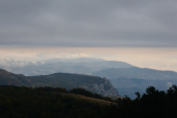 Sunset in the mountains