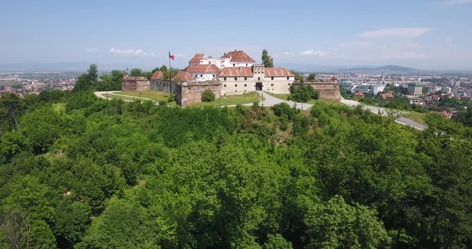 Brasov Romania also known as Kronstadt or Brasso aerial video footage