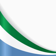 Sierra Leone flag background. Vector illustration.