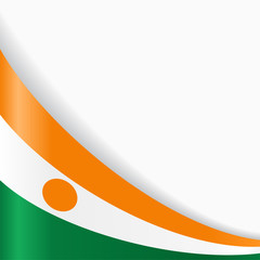 Niger flag background. Vector illustration.