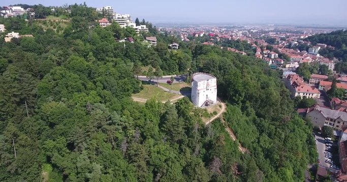 Brasov Romania also known as Kronstadt or Brasso aerial video footage
