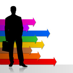 Homme d'affaire Fl&egrave;ches