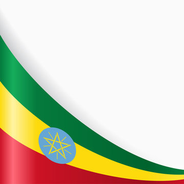 Ethiopian Flag Background. Vector Illustration.