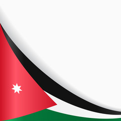 Jordanian flag background. Vector illustration.