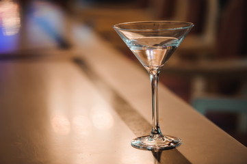 Glass of matini. Vermouth cocktail.