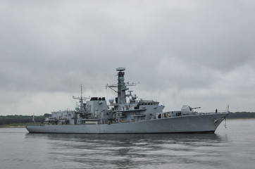 FRIGATE - His Majesty's Royal British Ship sails into the sea