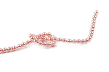 Pearl strand on white