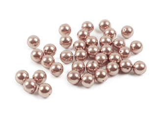 Pearls loose on white