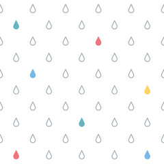 Seamless pattern with drops Rain
