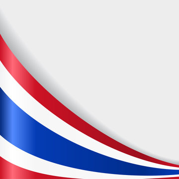 Thai Flag Background. Vector Illustration.