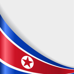 North Korean flag background. Vector illustration.