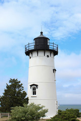 Fototapeta na wymiar Lighthouse Landmark at Cape Cod Massachusetts