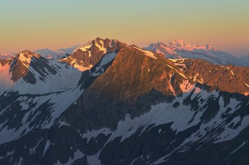 Fototapeta na wymiar Sunset in Caucasus