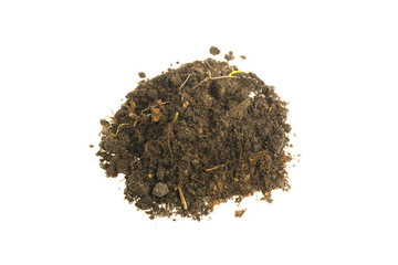 Earth turf on white background