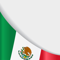 Mexican flag background. Vector illustration.
