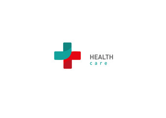 Bright logo on medicine and health, cross