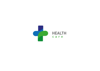 Bright logo on medicine and health, cross