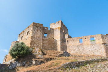 Tomar in Portugal, Convent of Christ, roman monastery, walls
