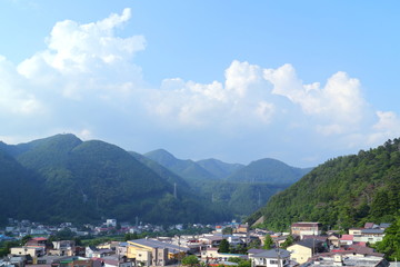 宮城県　鳴子温泉　街並み