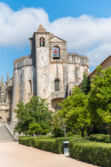 Fototapeta na wymiar Tomar in Portugal, Convent of Christ, roman monastery 