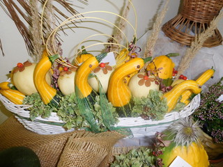 Decoration vegetables and fruits in basket