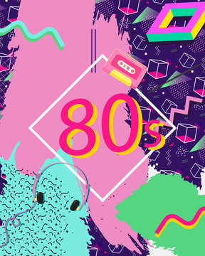 Retro Eighties Abstract Background
