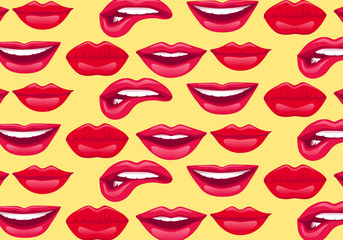 Hot Woman Lips Pattern