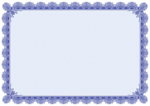 Classic Blue border frame editable vector