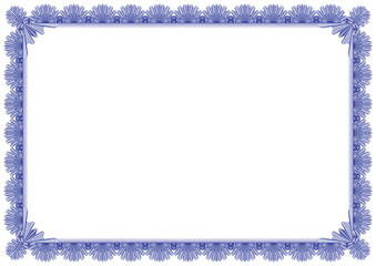 Classic Blue border frame editable vector