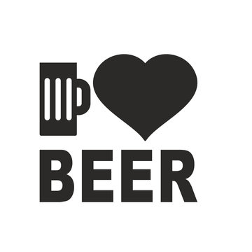 beer logo heart