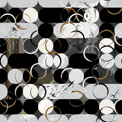 Fototapety  abstract seamless background pattern, with circles/oval, strokes and splashes